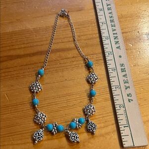 Brighton Silver and Turquoise Necklace
